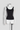 COTTON SCOOP NECL DOUBLE LAYER TANK TOP black