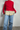 COTTON RIB MOCK NECK SWEATER red
