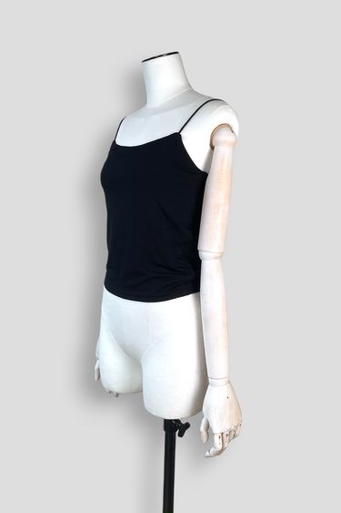 DOUBLE LAYER SKINNY STRAP CAMISOLE black