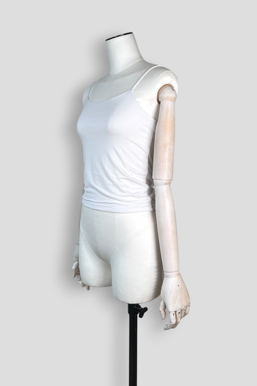 DOUBLE LAYER SKINNY STRAP CAMISOLE white