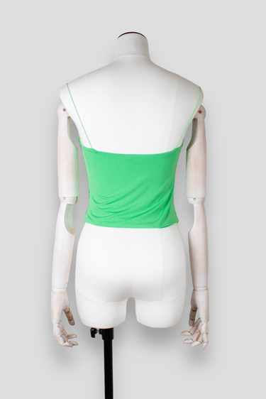DOUBLE LAYER RUCHING CAMISOLE green