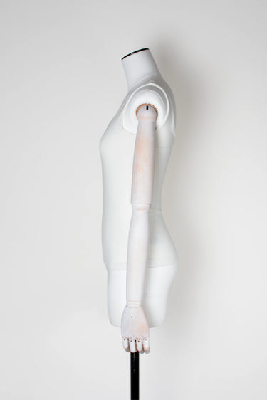 COTTON SCOOP NECK DOUBLE LAYER TANK TOP white