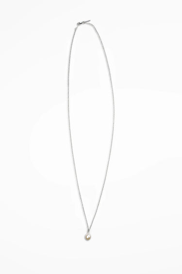 [RIZZI B] PEARL DROP LONG NECKLACE silver925 - Necklace