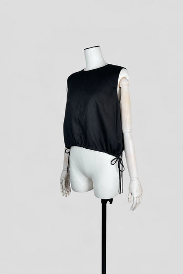 LINEN DRAWSTRING TOP