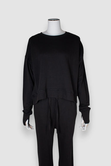 ORGANIC COTTON SOFT SWEAT TOP black