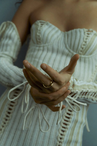 [RAGBAG] DROP TWISTED RING gold - Ring
