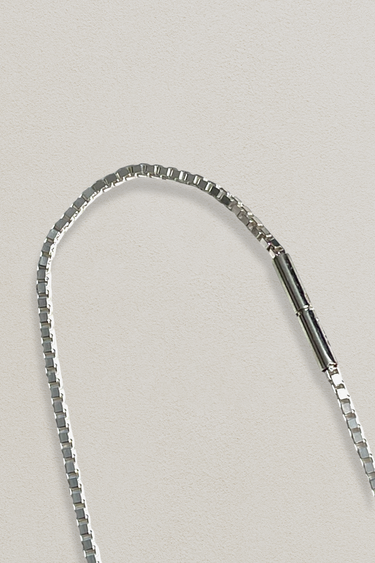 [SASKIA DIEZ] SEMIFINE NECKLACE CUBIC (42cm, 50cm) silver925 - Necklace