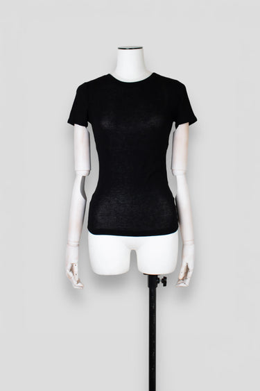 SHEER KNIT TEE black