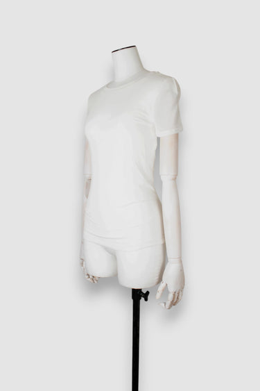 SHEER KNIT TEE white