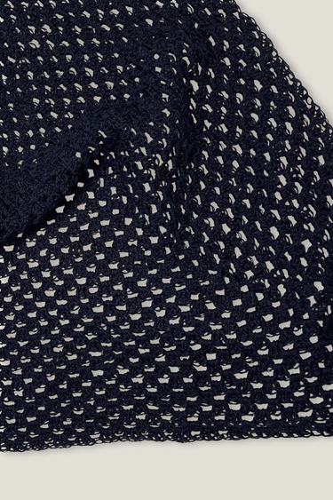 TRIANGLE CASHMERE WOOL SCARF midnight navy